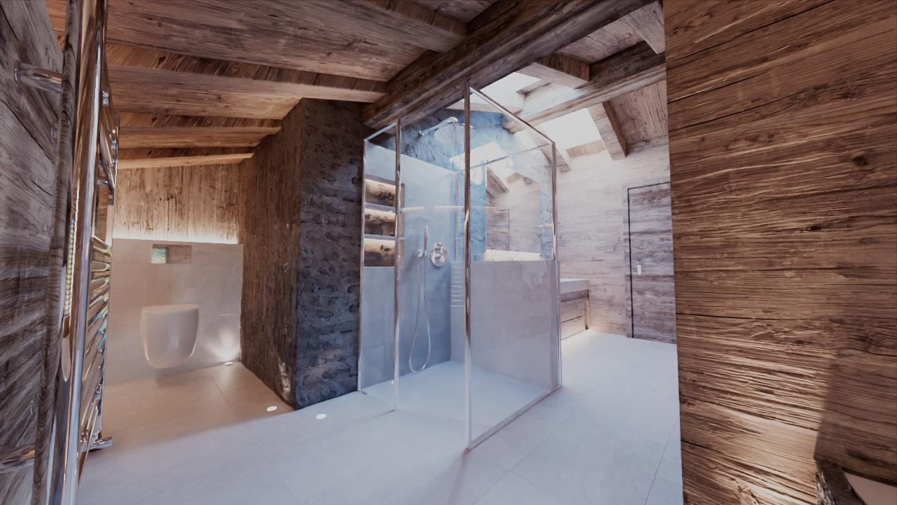 Chalet K master bathroom